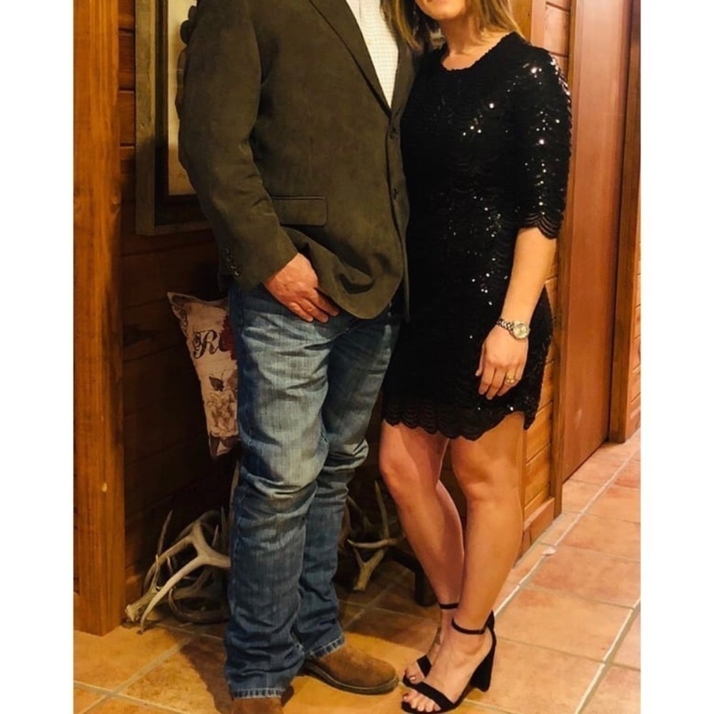 “Midnight Fantasy” Scalloped Sequin Bodycon Dress - Picture 10 of 13